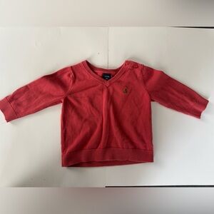 Baby Gap VNeck Sweater Coral/Salmon 12-18mo